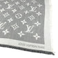 LOUIS VUITTON MP2412 モノグラム ジャイアント ロゴ ショール マフラー フリンジ ストール カシミヤ ユニセックス グレー系