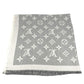 LOUIS VUITTON MP2412 モノグラム ジャイアント ロゴ ショール マフラー フリンジ ストール カシミヤ ユニセックス グレー系