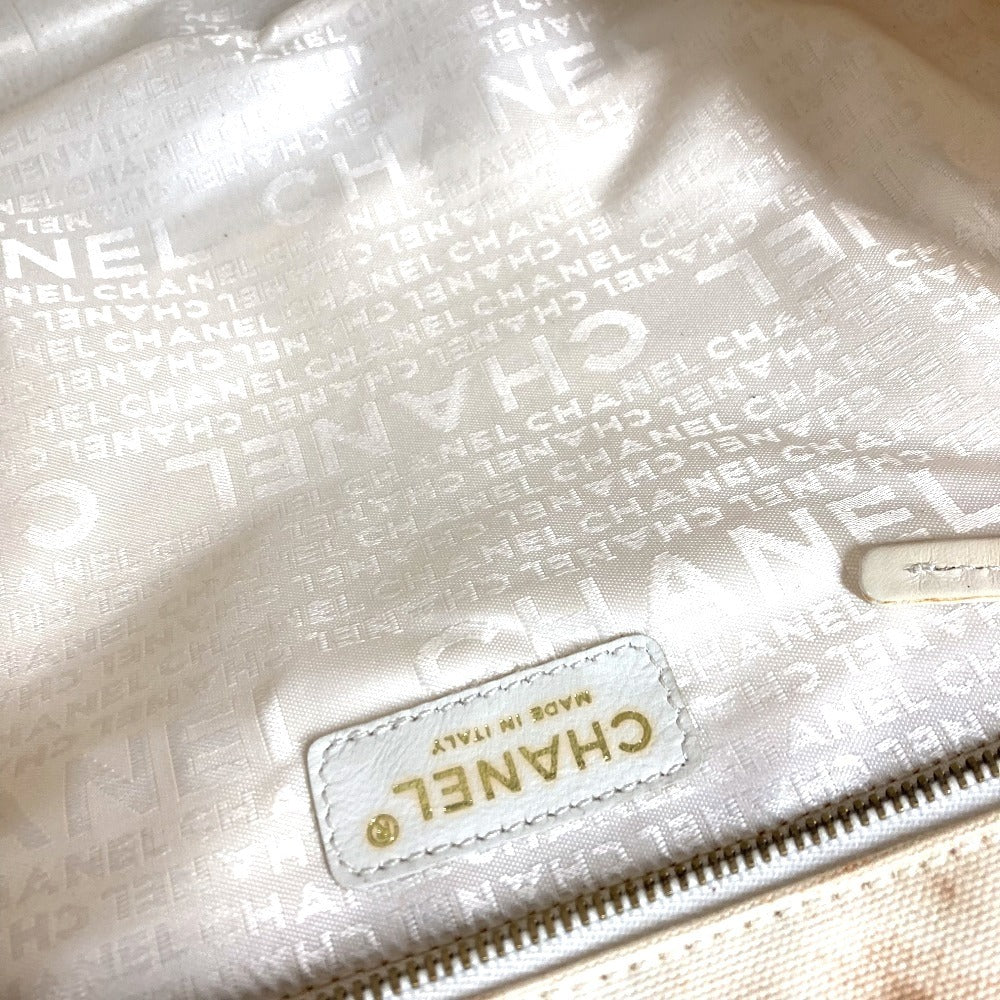 CHANEL CC ココマーク ロゴ マシュマロ カバン トートバッグ バイカラー ハンドバッグ キャンバス レディース ブラック