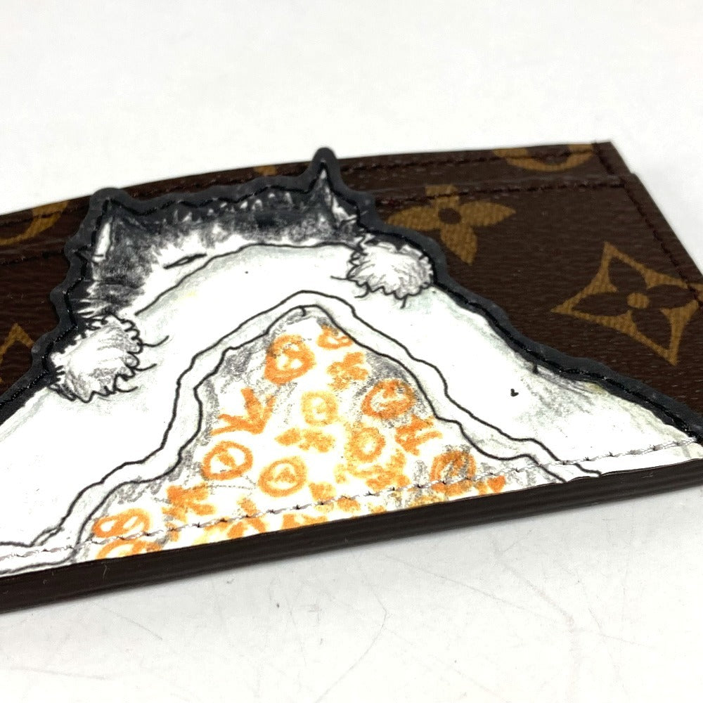 LOUIS VUITTON M15155 モノグラム 猫 ネコ キャット ポルトカルトキャットナップ 名刺入れ パスケース カードケース モノグラムキャンバス ユニセックス ブラウン