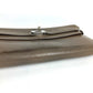 HERMES Wallet Wallet Long Wallet Flap Long Wallet Chevre Etoupe gray/SilverHardware Used