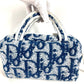 Dior Trotter Logo No. 2 Pile Pouch Bag Makeup Pouch 1 Cosmetics Pouch Hand Bag cotton blue/White Used