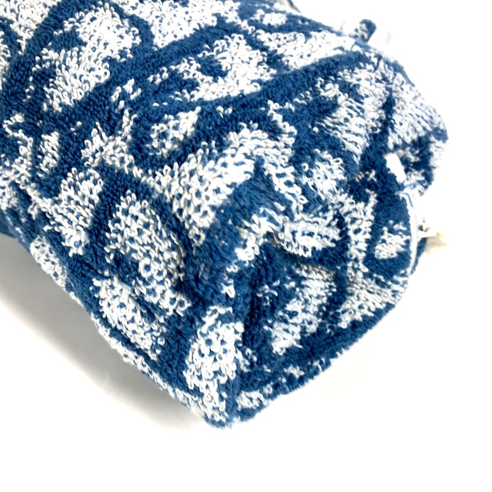 Dior Trotter Logo No. 2 Pile Pouch Bag Makeup Pouch 1 Cosmetics Pouch Hand Bag cotton blue/White Used