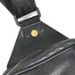 VERSACE medusa logo Belt Bag Cross Shoulder Bag body bag Leather Black/Gold Used