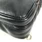 VERSACE medusa logo Belt Bag Cross Shoulder Bag body bag Leather Black/Gold Used