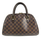 LOUIS VUITTON Damier Rivera MM Rivera MM Bags Tote Bag Mini Duffle Bag Hand Bag Damier Canvas Ebene Brown Used