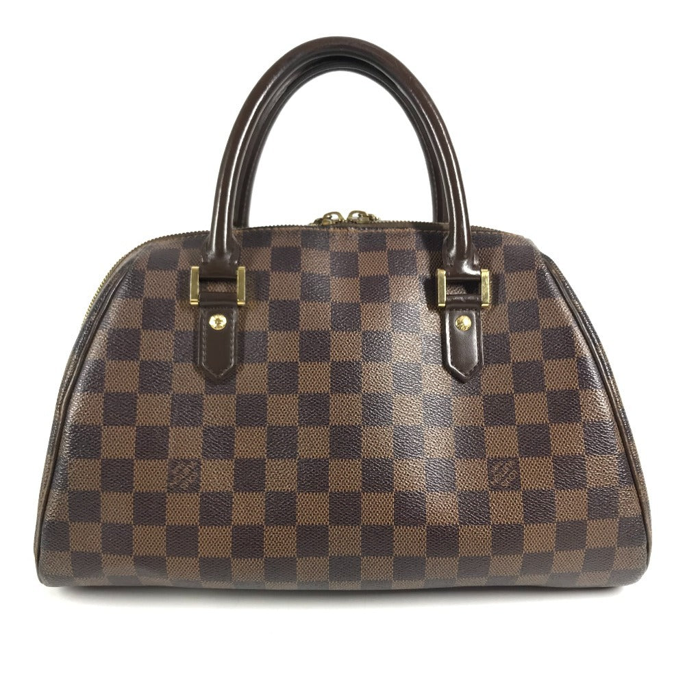 LOUIS VUITTON Damier Rivera MM Rivera MM Bags Tote Bag Mini Duffle Bag Hand Bag Damier Canvas Ebene Brown Used
