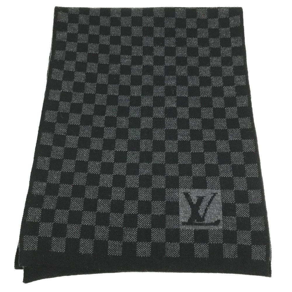 LOUIS VUITTON M70030 Damier Graphite charpes petit damier Men's scarves and accessories Scarf wool Black Used
