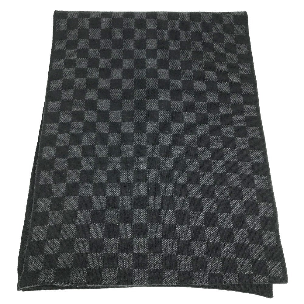 LOUIS VUITTON M70030 Damier Graphite charpes petit damier Men's scarves and accessories Scarf wool Black Used