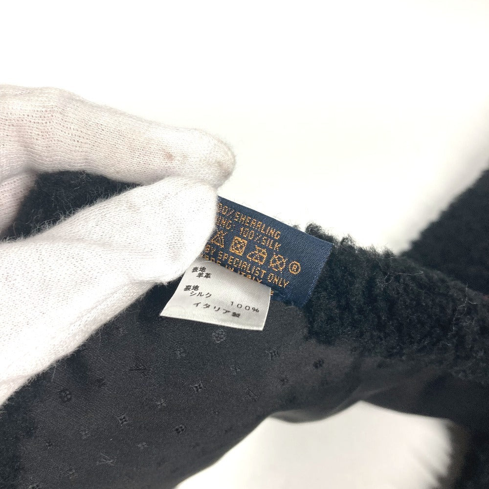 LOUIS VUITTON M69972 Monogram Charpes Mouton Teddy Fur Tippet Accessories Scarf Shearing Black Used