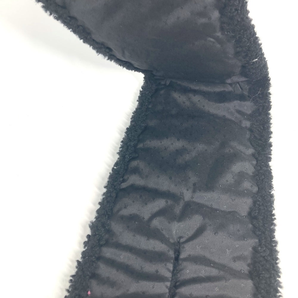 LOUIS VUITTON M69972 Monogram Charpes Mouton Teddy Fur Tippet Accessories Scarf Shearing Black Used
