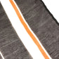 HERMES Monogram Shawl All-over print stole/shawl scarf with fringe shawl cotton / silk Brown Used