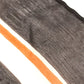 HERMES Monogram Shawl All-over print stole/shawl scarf with fringe shawl cotton / silk Brown Used
