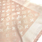LOUIS VUITTON 不明 Monogram Shawl All-over print stole/shawl scarf with fringe shawl wool / silk pink Used