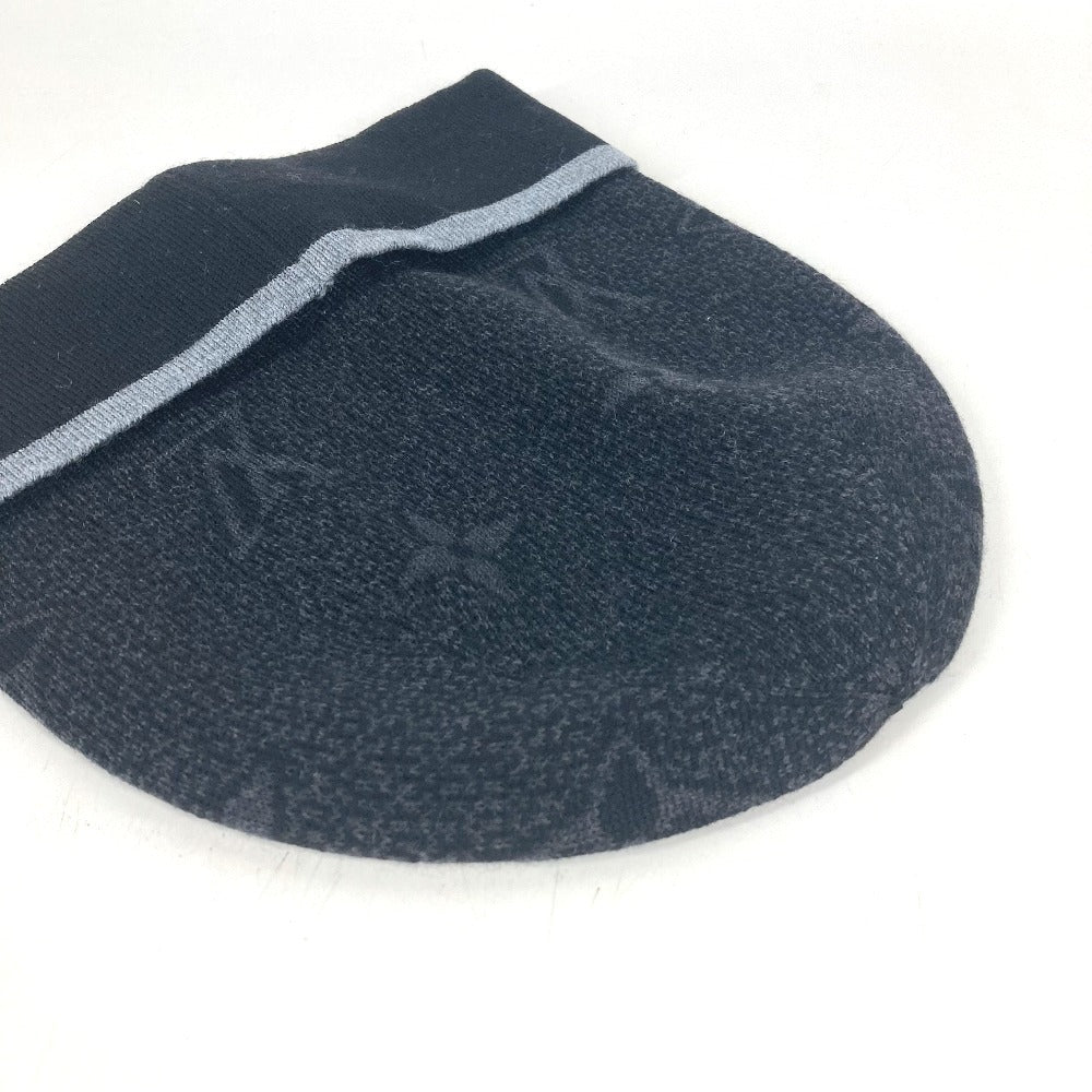 LOUIS VUITTON M73469 Beanie My Monogram Eclipse beanie hat knit hat knit cap Knit hat wool Black Used