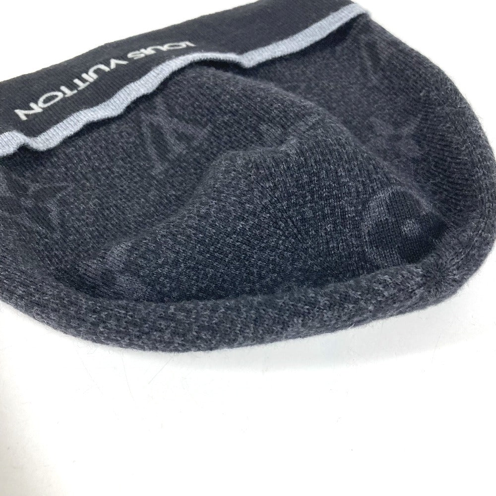 LOUIS VUITTON M73469 Beanie My Monogram Eclipse beanie hat knit hat knit cap Knit hat wool Black Used