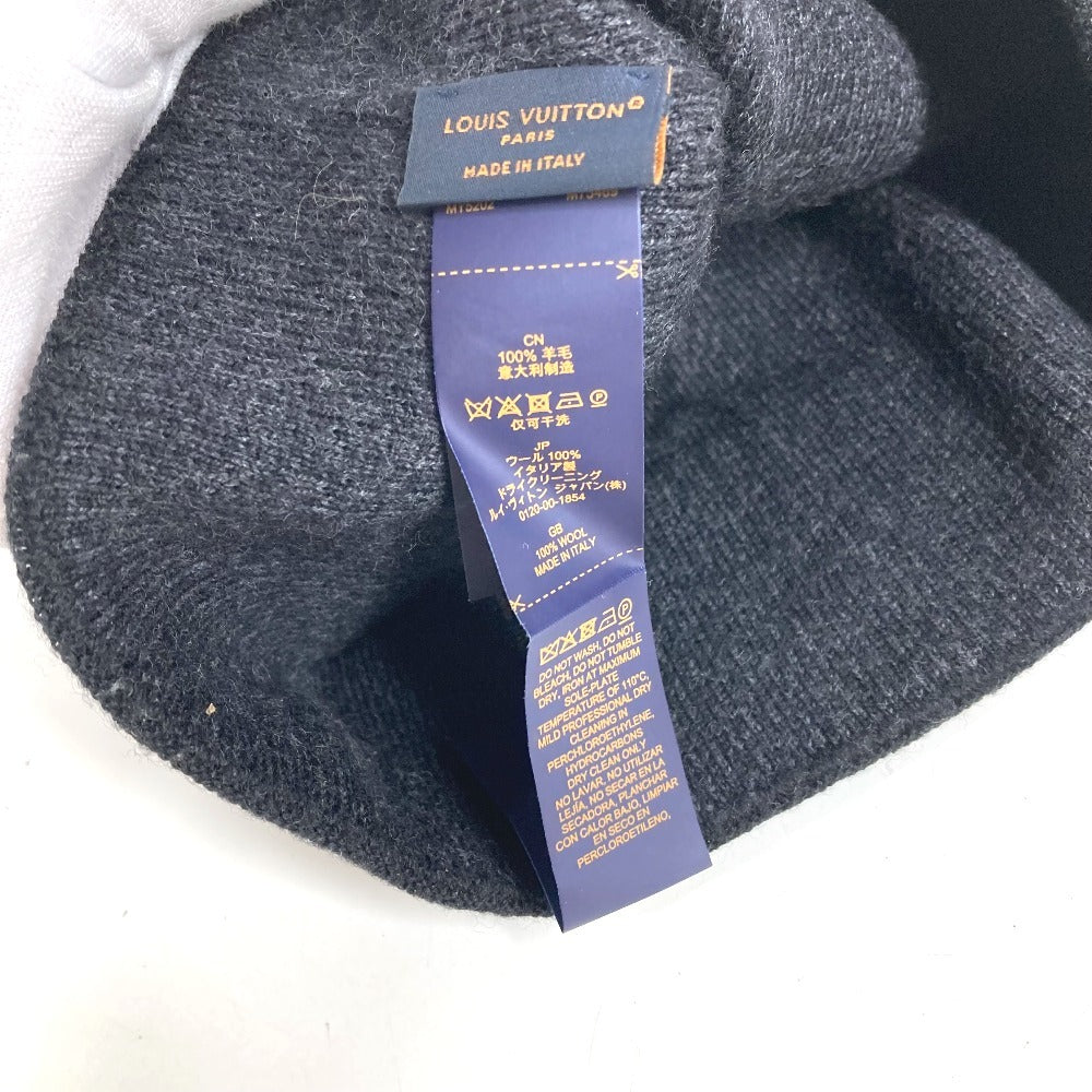 LOUIS VUITTON M73469 Beanie My Monogram Eclipse beanie hat knit hat knit cap Knit hat wool Black Used