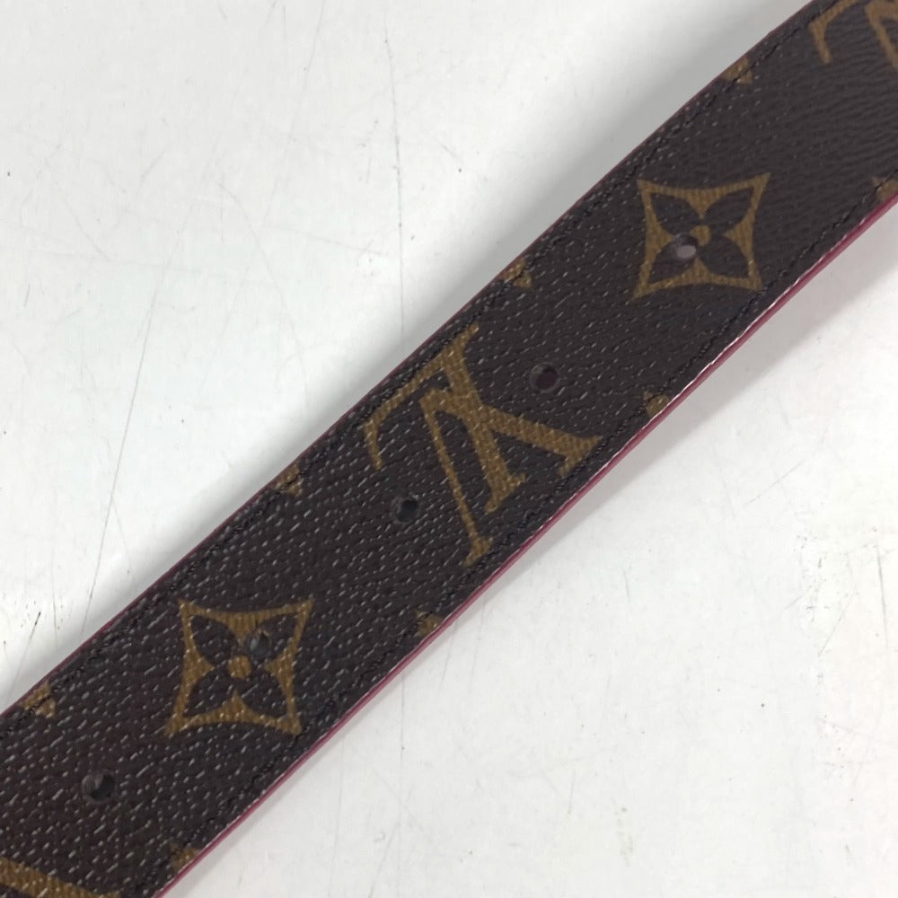 LOUIS VUITTON M0072W Monogram CeintureLV Initial 30mm Accessories LV Buckle belt MonogramCanvas Brown/Wine red Based Used