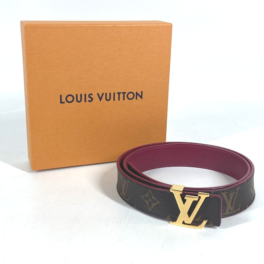 LOUIS VUITTON M0072W Monogram CeintureLV Initial 30mm Accessories LV Buckle belt MonogramCanvas Brown/Wine red Based Used