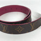 LOUIS VUITTON M0072W Monogram CeintureLV Initial 30mm Accessories LV Buckle belt MonogramCanvas Brown/Wine red Based Used