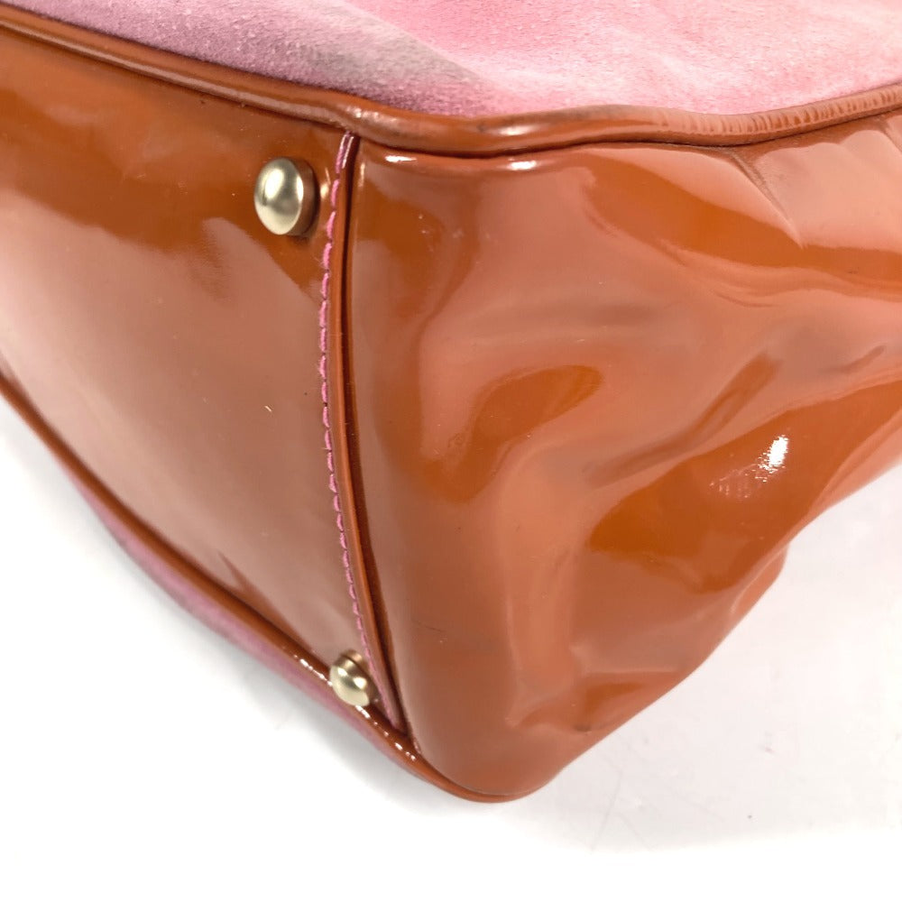 CHANEL CC logo CC Mark Camellia Tote Bag Shoulder Tote Shoulder Bag suede / Leather pink Used