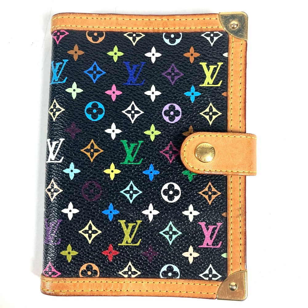 LOUIS VUITTON R20895 MonogramMulticolore AgendaPM Agenda PM System planner, bi-fold, stationery Notebook cover MonogramMulticoloreCanvas Black Used
