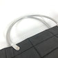 CHANEL Chocolate bar Metal handle CC CC Mark Russian Bag Tote Bag Hand Bag Nylon canvas Black Used