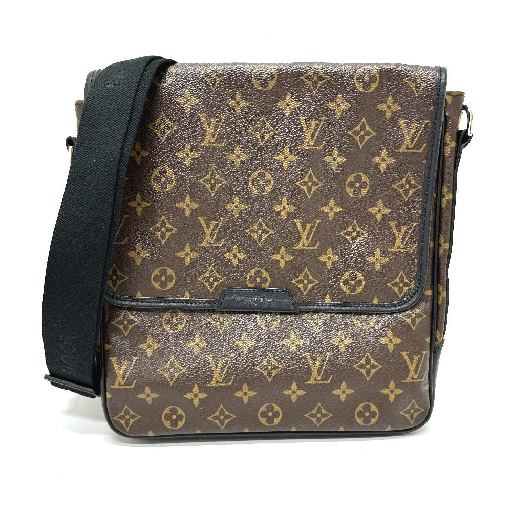LOUIS VUITTON M56715 モノグラムマカサー バスMM 斜め掛け 鞄 カバン 肩掛け ショルダーバッグ モノグラムマカサーキャンバス メンズ ブラウン