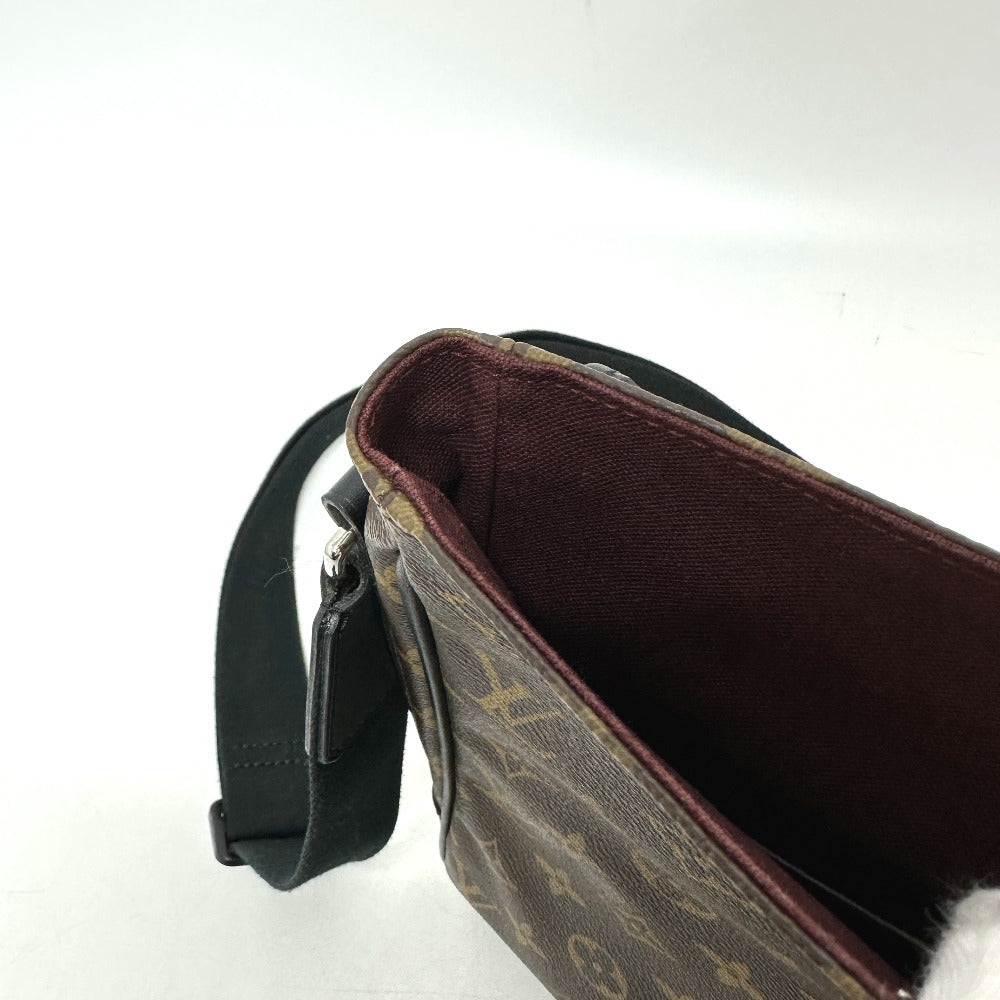 LOUIS VUITTON M56715 モノグラムマカサー バスMM 斜め掛け 鞄 カバン 肩掛け ショルダーバッグ モノグラムマカサーキャンバス メンズ ブラウン
