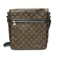 LOUIS VUITTON M56715 モノグラムマカサー バスMM 斜め掛け 鞄 カバン 肩掛け ショルダーバッグ モノグラムマカサーキャンバス メンズ ブラウン