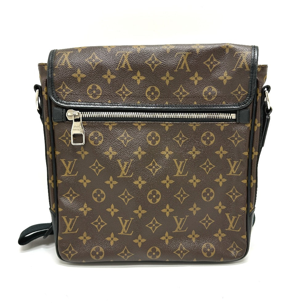 LOUIS VUITTON M56715 モノグラムマカサー バスMM 斜め掛け 鞄 カバン 肩掛け ショルダーバッグ モノグラムマカサーキャンバス メンズ ブラウン