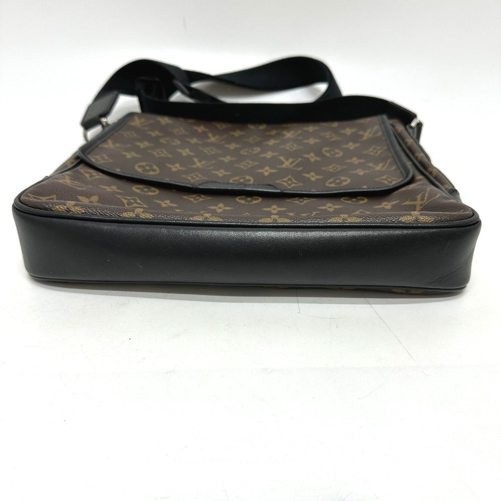 LOUIS VUITTON M56715 モノグラムマカサー バスMM 斜め掛け 鞄 カバン 肩掛け ショルダーバッグ モノグラムマカサーキャンバス メンズ ブラウン