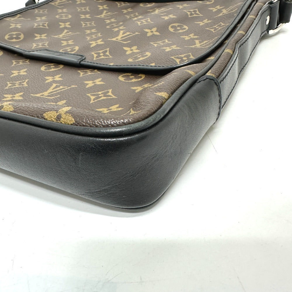 LOUIS VUITTON M56715 モノグラムマカサー バスMM 斜め掛け 鞄 カバン 肩掛け ショルダーバッグ モノグラムマカサーキャンバス メンズ ブラウン