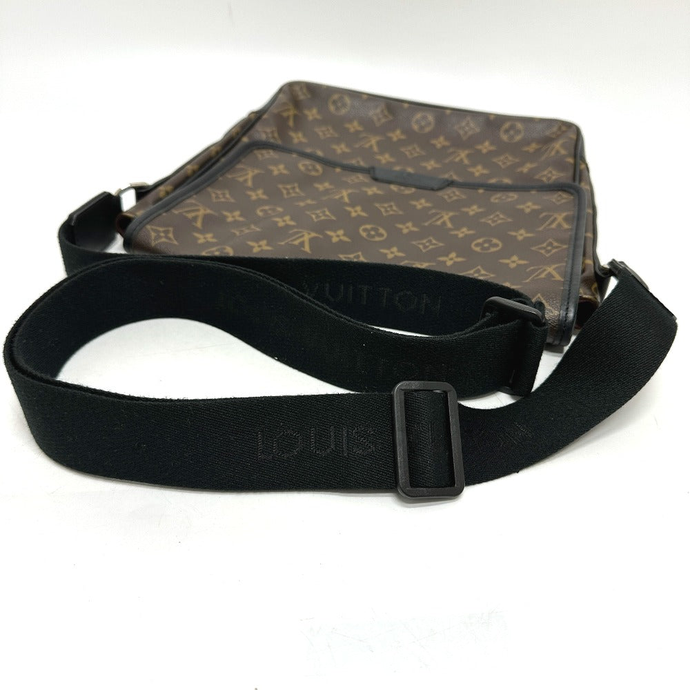 LOUIS VUITTON M56715 モノグラムマカサー バスMM 斜め掛け 鞄 カバン 肩掛け ショルダーバッグ モノグラムマカサーキャンバス メンズ ブラウン