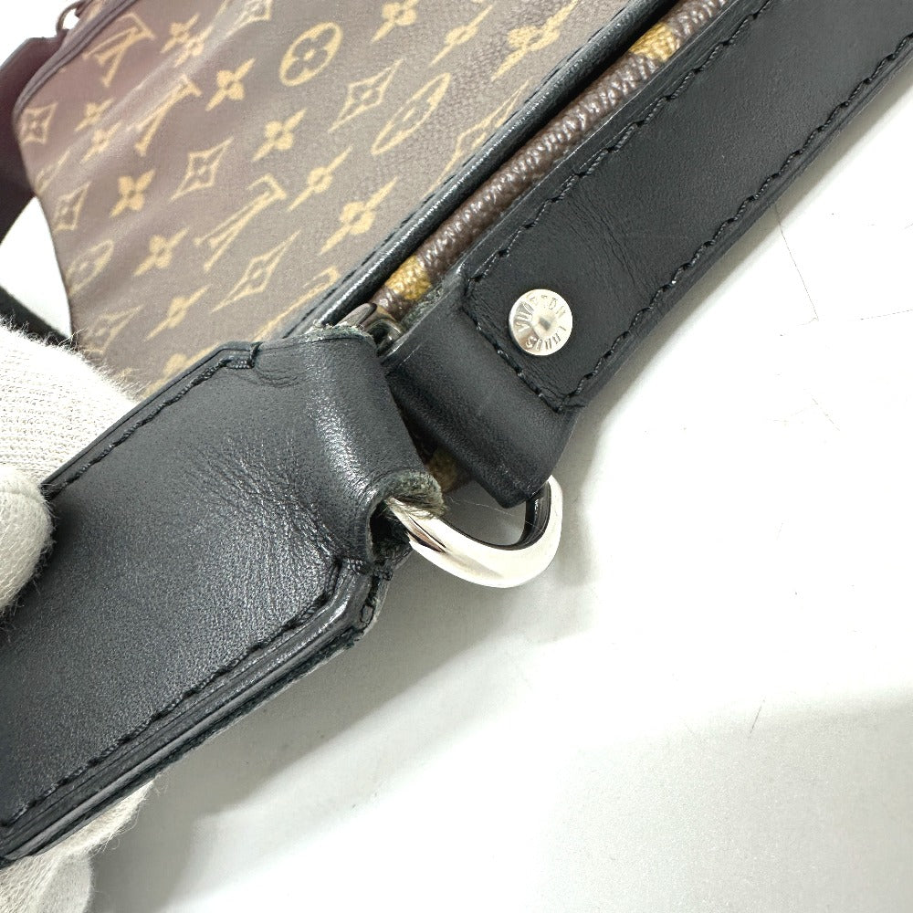 LOUIS VUITTON M56715 モノグラムマカサー バスMM 斜め掛け 鞄 カバン 肩掛け ショルダーバッグ モノグラムマカサーキャンバス メンズ ブラウン
