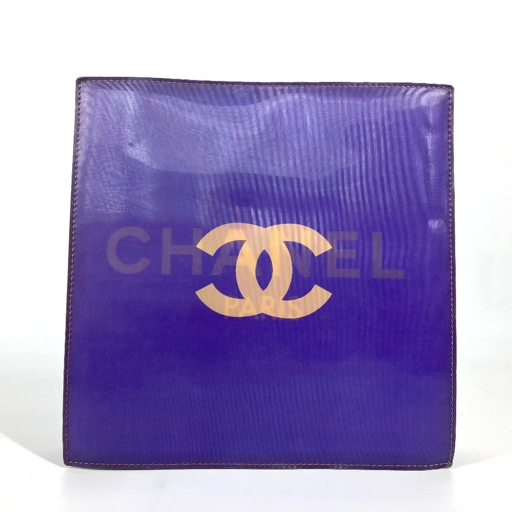 CHANEL ホログラム CC ココマーク Wチェーンバッグ カバン 肩掛け ショルダーバッグ PVC/レザー レディース パープル