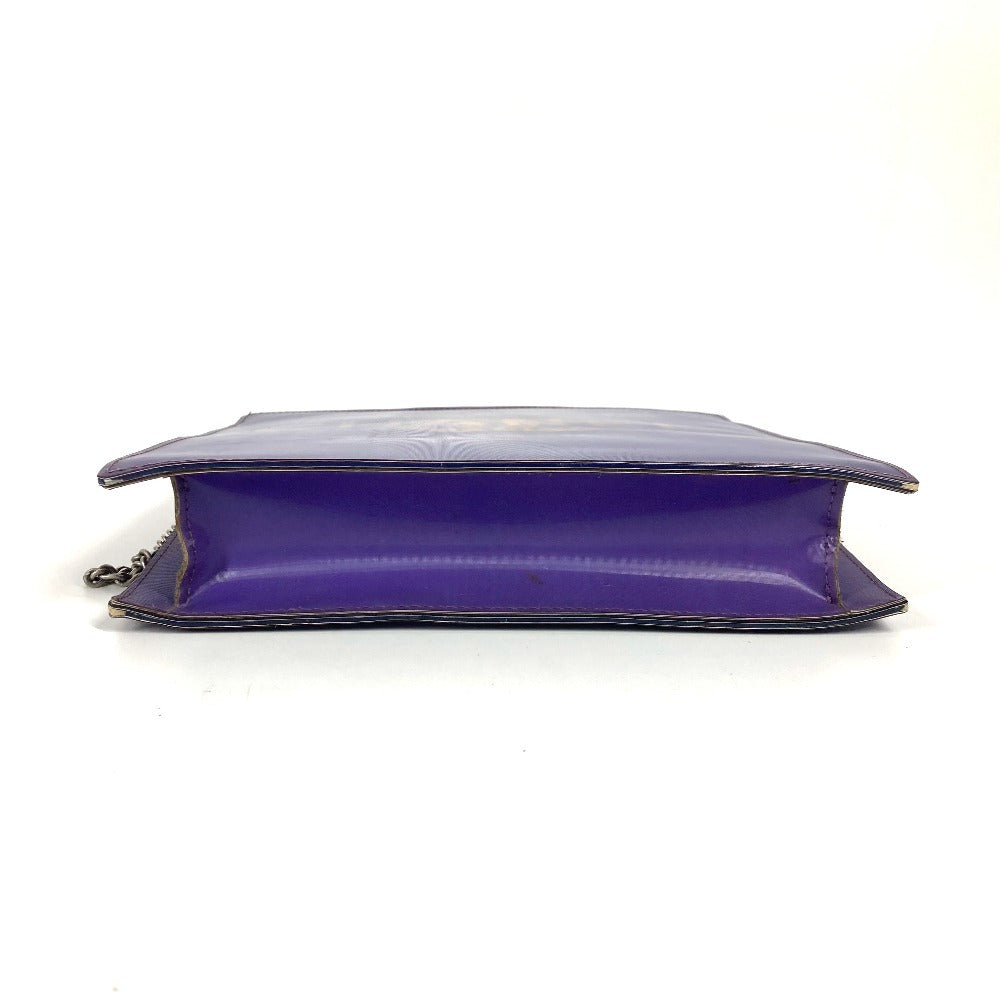 CHANEL ホログラム CC ココマーク Wチェーンバッグ カバン 肩掛け ショルダーバッグ PVC/レザー レディース パープル