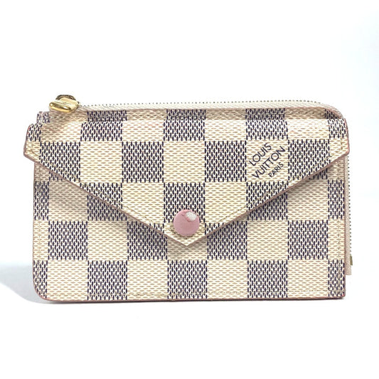 LOUIS VUITTON N60498　 ダミエアズール ポルトカルト・レクトヴェ カードケース 名刺入れ パスケース 財布 フラグメントケース コインケース ダミエアズールキャンバス ユニセックス ピンク