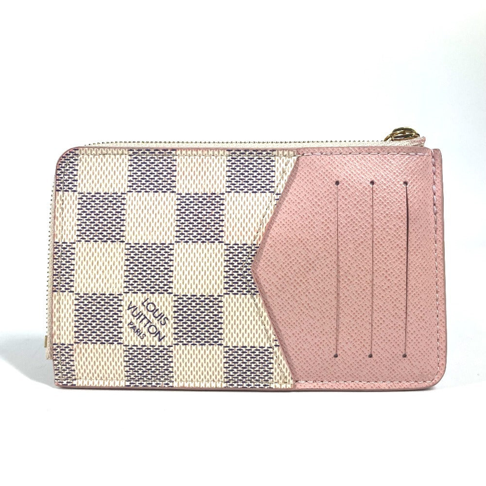 LOUIS VUITTON N60498　 ダミエアズール ポルトカルト・レクトヴェ カードケース 名刺入れ パスケース 財布 フラグメントケース コインケース ダミエアズールキャンバス ユニセックス ピンク