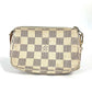 LOUIS VUITTON N58010 ダミエアズール ミニポシェットアクセソワール ポシェット カバン ポーチ チェーン アクセサリーポーチ ハンドバッグ ダミエアズールキャンバス レディース ホワイト