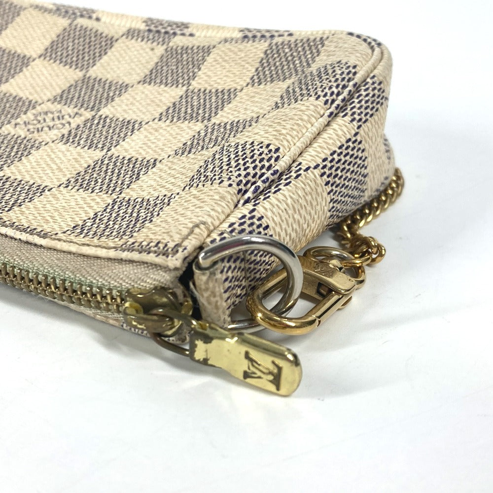 LOUIS VUITTON N58010 ダミエアズール ミニポシェットアクセソワール ポシェット カバン ポーチ チェーン アクセサリーポーチ ハンドバッグ ダミエアズールキャンバス レディース ホワイト