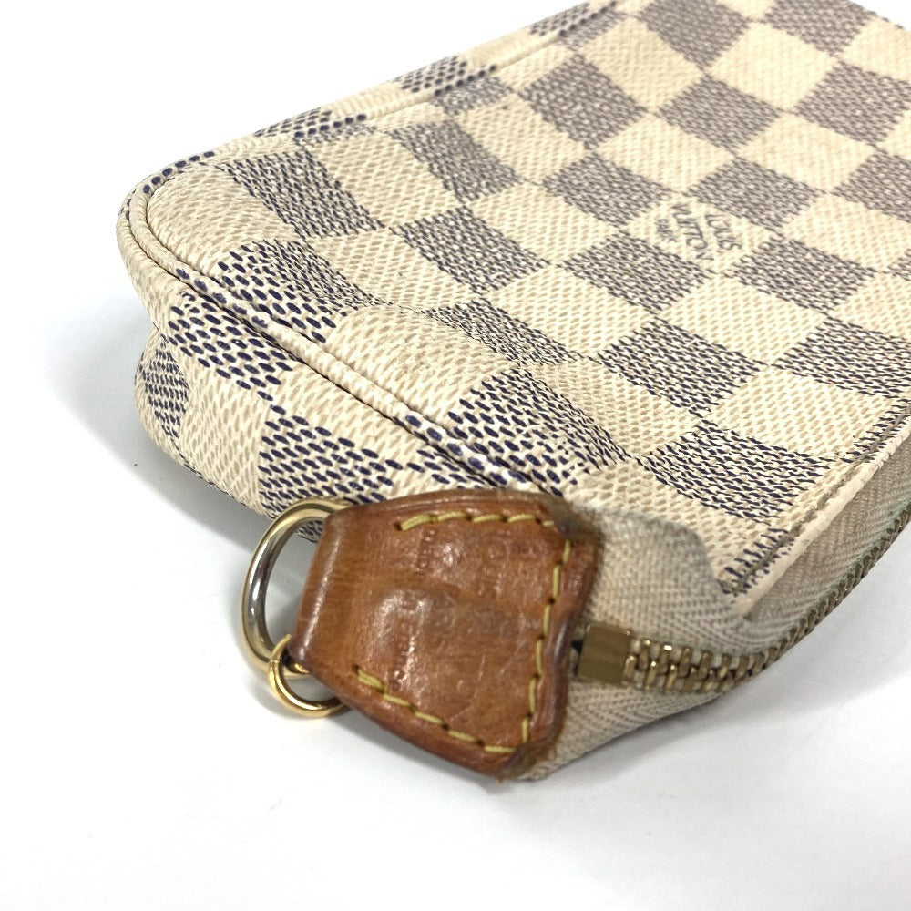 LOUIS VUITTON N58010 ダミエアズール ミニポシェットアクセソワール ポシェット カバン ポーチ チェーン アクセサリーポーチ ハンドバッグ ダミエアズールキャンバス レディース ホワイト