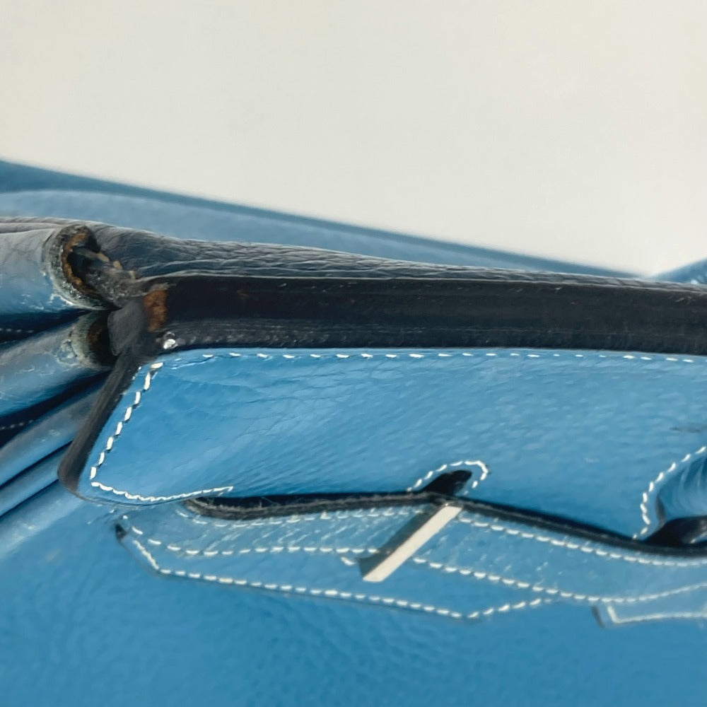 HERMES Birkin35 Birkin 35 Bag Tote Bag Hand Bag Taurillon Clemence Blue gene blue/SilverHardware Used