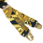 HERMES All-Over Print Accessory Suspenders, Silk, Unisex, Yellow