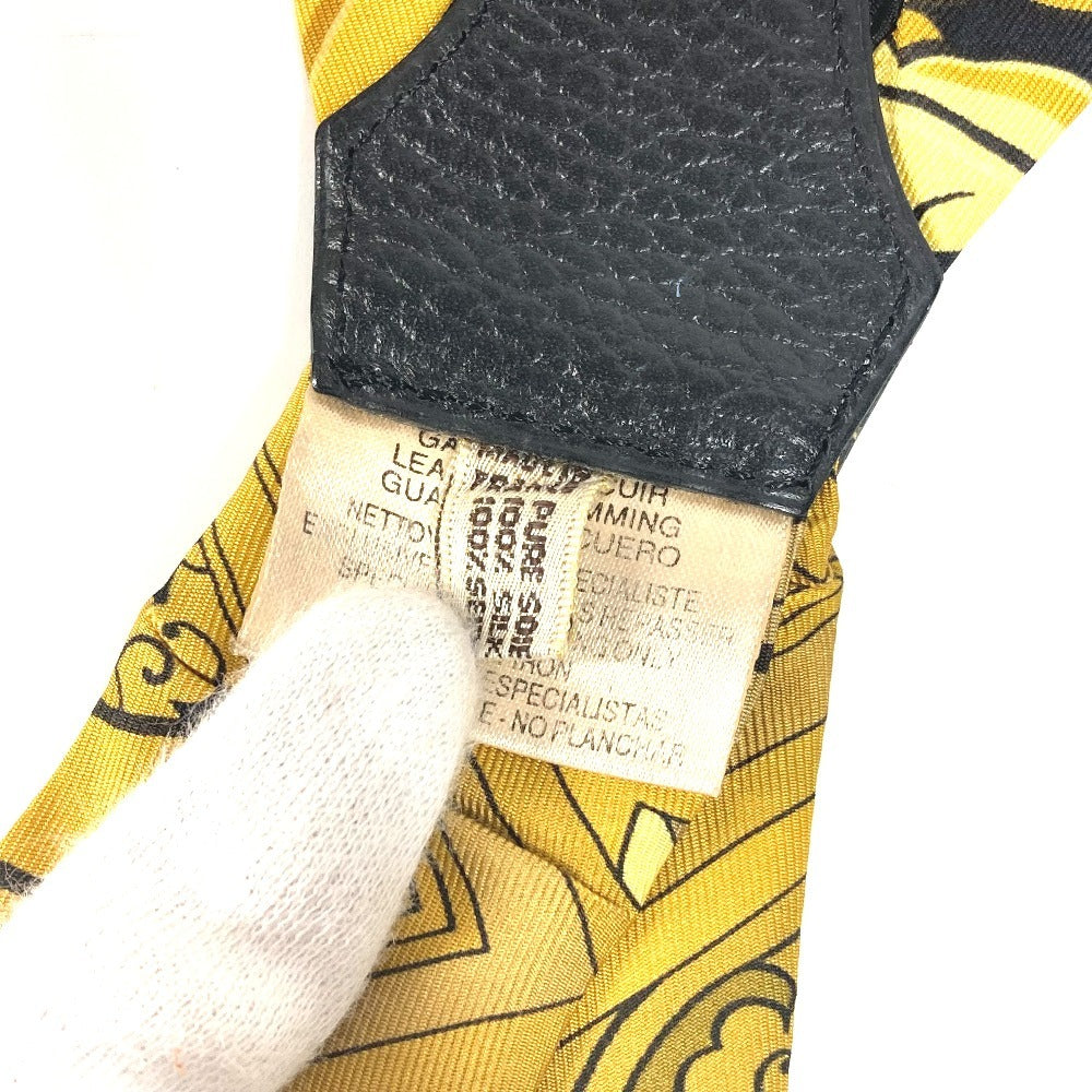 HERMES All-Over Print Accessory Suspenders, Silk, Unisex, Yellow