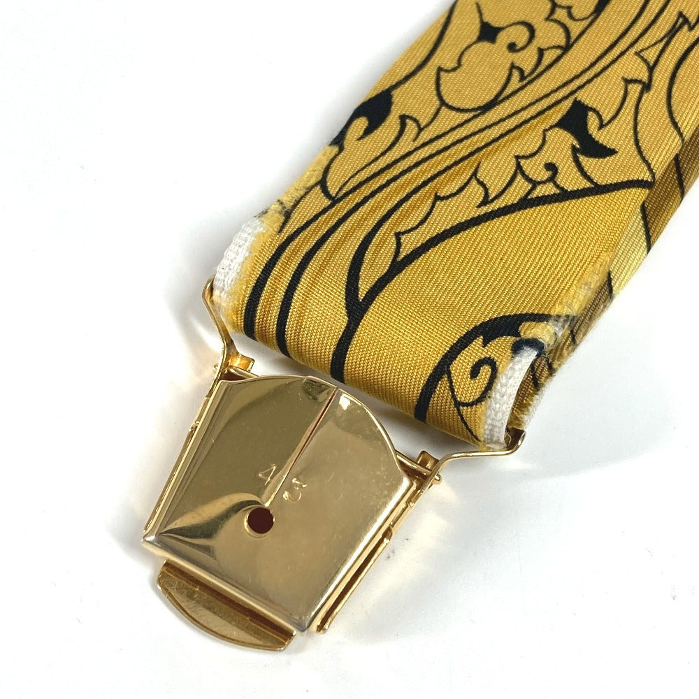 HERMES All-Over Print Accessory Suspenders, Silk, Unisex, Yellow