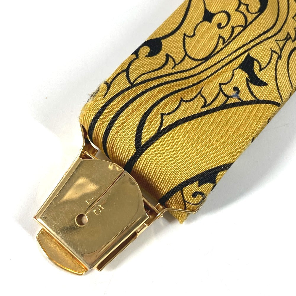 HERMES All-Over Print Accessory Suspenders, Silk, Unisex, Yellow