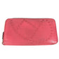 HERMES Perforated Logo Evelyn Azap Long Wallet Round Zipper Long Wallet Chevre Women's Pink