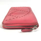 HERMES Perforated Logo Evelyn Azap Long Wallet Round Zipper Long Wallet Chevre Women's Pink
