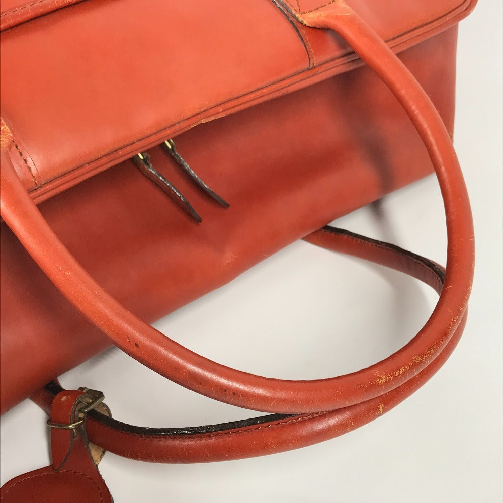 SWAINE ADENEY BRIGG Checked Interior Travel Bag, Handbag, Travel Bag, Boston Bag, Leather, Unisex, Burgundy